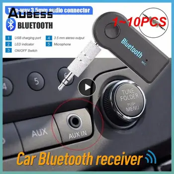 1 ~ 10PCS AUX adapter autóhoz 3,5 mm-es jack USB Bluetooth4.0 vevő hangszóró Automatikus kihangosító autós készlet Audio zenei adó