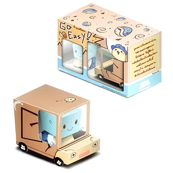 Teknős és csiga Van autós doboz Kocka díszek Összecsukható aranyos 3D papír modell Papercraft DIY Gyerekek Felnőtt kézműves játékok ER-053