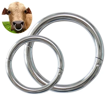 1 db rozsdamentes acél szarvasmarha orrgyűrűk bika ökör tehén szarvasmarha vontató kapocs haszonállat állat orrkapcsok haszonállat kellékek