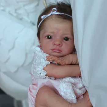 17Inch Reborn Kit Rosa újszülött baba készlet szövettesttel DIY üres készlet Reborn cseppszállító készlet Molde Bebê újjászületett