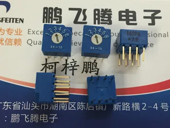 1PCS Japán SS-10-16SP-AE 1-6 bit /6 fogaskerék forgótárcsás kódoló kapcsoló 4: 4-pólusú rövidzárlat típus