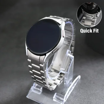 20mm rozsdamentes acél szíj Samsung Galaxy Watch 4/6 Classic 47mm 43mm 40mm 44mm 5 Pro 45mm NO Gaps Quick Fit karkötőszíj
