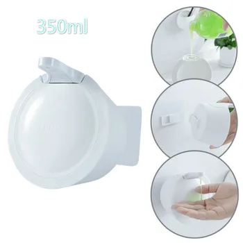 350ml folyékony szappanadagoló falra szerelhető lyukasztómentes műanyag sampontartály kézi prés szappanszivattyú palack fürdőszobai konyhához