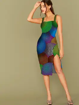 3D ruha színes ruha női pontok 3d nyomtatás harajuku bodycon ruha regény vestido szexi nők party rövid boho divat