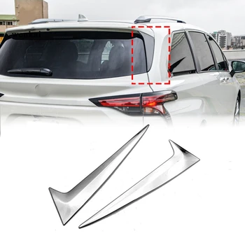 ABS króm függőleges hátsó ablak oldalsó spoiler szárny Toyota Sienna 2020 2021 automatikus hátsó ablaktükör hátsó kiegészítők