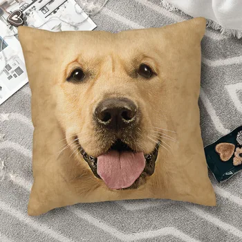 Aranyos arany arc szerető arany kutya ölelés párnahuzat hátizsák Cojines kanapé DIY nyomtatott autó dobás párnahuzat dekoratív