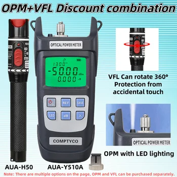 AUA-Y510A optikai teljesítménymérő és vizuális hibakereső FTTH száltesztelő szerszámkészlet (opcionális) OPM (-50 ~ + 26dBm)&VFL (50/1/10/20 / 30mW)