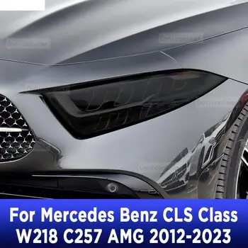 Autó fényszóró védőfólia hátsó lámpa füstölt fekete matrica Mercedes Benz CLS osztály W218 C257 AMG 2012-2023 tartozékokhoz