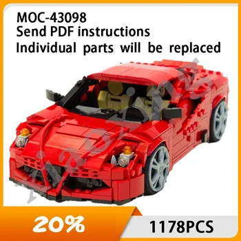 Az új MOC-43098 szuperautó modell az 1178PCS 4C építőelemekkel toldva alkalmas gyermekek oktatására Karácsonyi játékajándékok.