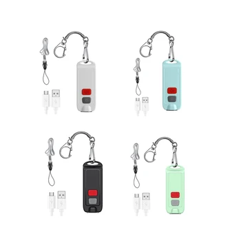 Biztonságos személyi riasztókötél riasztó Mini önvédelmi kulcstartó 130DB biztonsági riasztók LED zseblámpákkal nőknek