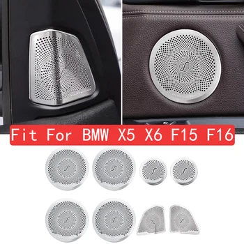 BMW X5 X6 F16 F15 14-19 acél autóajtó hangszórókhoz sztereó díszítő burkolat hangszóró burkolat