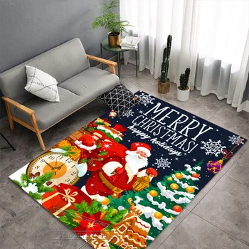 Christmas hd nyomtatott nagy szőnyeg , nappali hálószoba kanapé dekorációs terület szőnyeg, gyerekszoba dekoráció csúszásmentes padlószőnyegek Alfombras