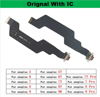 Eredeti Oneplus 5 A5000 5T A5010 6 6T 7 7T 8 8T 9 Pro 9R USB töltőport Dokkoló töltő dugó csatlakozó kártya Flexibilis kábel