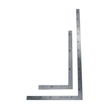 Faipari iskolai kellékek Kétoldalas fém mérőeszköz 90 fokos vonalzó L alakú vonalzó 90 szögvonalzó egyenes vonalzó