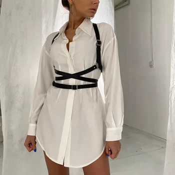 Fehérnemű Szexi bőr Gót Szexi Design Állítható nők Kényelmes harisnyatartó Kapcsos övek Harajuku stílusú fesztivál Rave ruházat