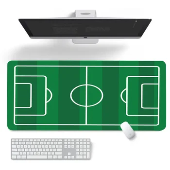 Futballpálya Mause Pad egér Számítógép és Office Playmat XXL Egérpad Gamer 900x400 Asztali szőnyeg Deskmat Deskpad billentyűzet játék