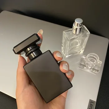 hordozható parfümös üveg 30 ml-es utazási sajtó spray palack üres újratölthető palack négyzet alakú üvegtartály illatanyaghoz parfümolaj