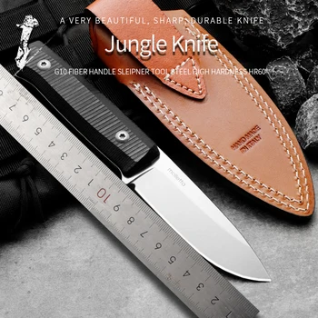HUANGFU Kiváló minőségű kültéri kés puszta túlélési kaland mentőkés fix penge kis kés vadászkés férfi játék