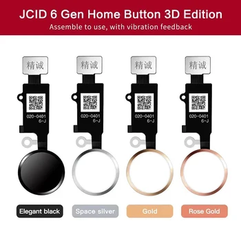 JC Home gomb JCID 6. 3D univerzális érintéses ujjlenyomat-hajlító kábel iPhone 7G 7G 7Plus 8 8Plus menühöz Billentyűzet Kezdőlap Visszatérés gomb