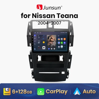 Junsun V1 AI hang vezeték nélküli CarPlay Android Auto Radio Nissan teana J31 2004-2007 4G autó multimédia GPS 2din autorádió