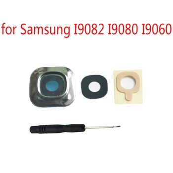  kamera üveglencse Samsung I9082 I9060 I9080 I9060I 9082 9060 Galaxy Grand Duos Neo Plus telefon kameravédő fedél + eszközök