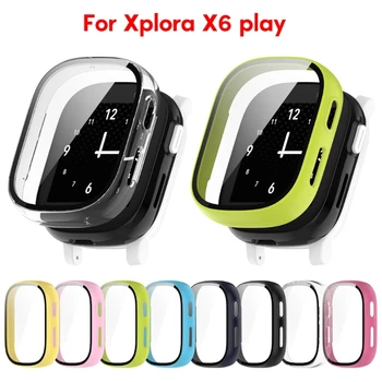 képernyővédő fólia tok tok Xplora X6 Play számára Karcálló ütésálló teljes éllefedettség Smartwatch Onepiece lökhárítók héja