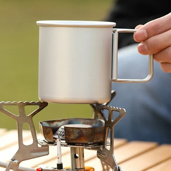 Kültéri kemping összecsukható kis teáscsésze hordozható ultrakönnyű alumíniumötvözet csésze Kemping piknik kávés csésze Tea csésze vizes csésze