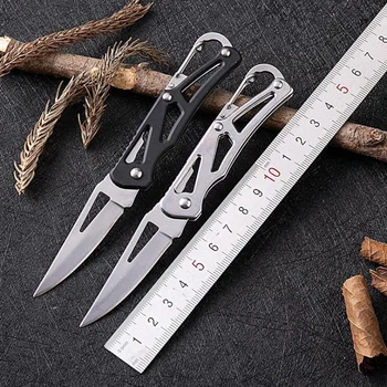 Mini kés hordozható rozsdamentes acél alakú kés Camping kültéri túlélési kellékek Szerszámok Összecsukható zsebkés