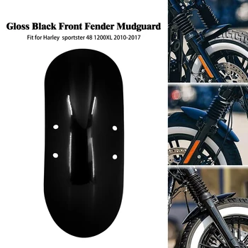 Motorkerékpár fém rövid első sárvédő fekete egyedi sárvédő burkolat acél Harley Sportster Forty Eight XL1200X Special 2010-2020 számára