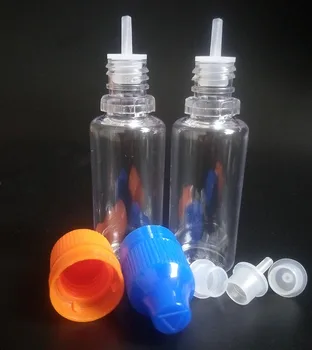  műanyag cseppentő olaj palack E Juice folyadékhoz üres PET átlátszó 15 ml-es palack szabotázsjelző gyermekbiztos kupakkal