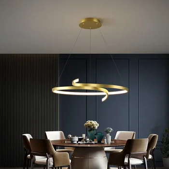 Nordic LED függő lámpa nappalihoz étkező Étterem tanulmány Beltéri világítás Csillogó lakberendezés Csillár Csillár