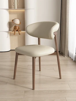 Nordic modern minimalista tömörfa étkezőszék otthon tömörfa szék könyv asztal és szék olasz luxus designer fotel