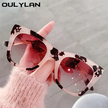 Oulylan Fashion Cat Eye napszemüveg Nők FérfiakLuxus márka tervező Túlméretezett Gradient Rózsaszín napszemüveg Női utazó stílus