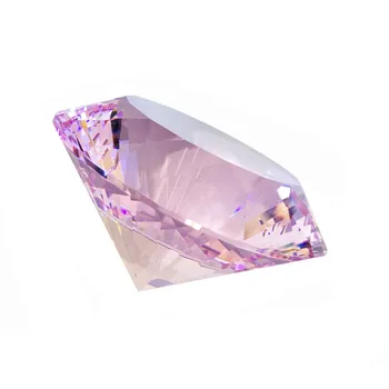 rózsaszín 100mm 1Db sokoldalú kristályüveg gyémánt Fengshui papírnehezékes díszek otthoni esküvői lakberendezéshez Születésnapi ajándék
