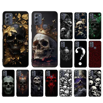 Skull Head Art Phone Case for Moto G10 G20 G30 G100 G22 G41 G13 G23 G31 G32 G40 G60 E22 E20 E30 E40 E32 Edge 20 Lite 30Neo