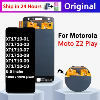 Super AMOLED Motorola Moto Z2 Play XT1710-02 XT1710-06 XT1710 kijelző érintőképernyős digitalizáló szerelvény Moto Z2Play LCD-hez