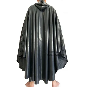 Szexi latex kiegészítő férfiaknak és nőknek cosplay jelmez hosszú köpeny többfunkciós vízálló esőkabát