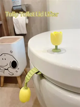Tulipán WC-fedél emelő WC-gyűrű Piszkos hordozófogantyú WC-fedél emelő szilikon Intim apróságok