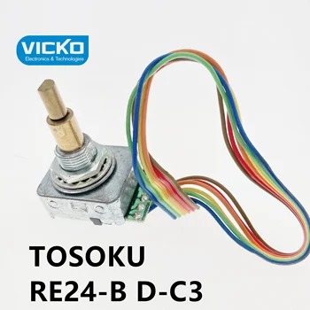 [VK] TOSOKU RE24-B D-C3 25C 743 3.3V 24 lépésben optikai kódoló léptetővel 6 láb tengely 25mm kapcsoló (Előrendelési konzultáció)