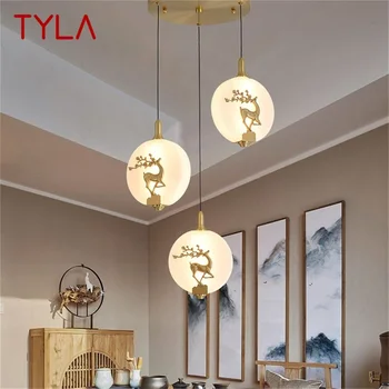 · TYLA Új függőlámpa Modern luxus sárgaréz lámpatestek LED dekoratív otthoni lépcsőhöz Étkező