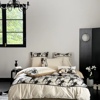 Új 100% pamut queen méretű ágynemű szett Paplan/ Vigasztaló takaró ágynemű szett párnahuzat szett ágy felnőtt kényelem