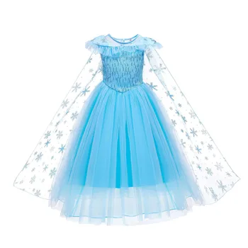 Új Elsa ruha lányok nyári ruha hercegnő cosplay jelmez ruhák gyerekeknek karácsonyi születésnapi díszes party