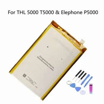 Új eredeti THL 5000 T5000 csere akkumulátor elephone P5000 Bateria 5,0 hüvelykes 5000mAh mobiltelefon akkumulátor + eszközök