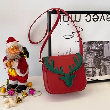Új karácsonyi kreatív crossbody táska nőknek Karácsonyi jávorszarvas eredeti válltáska Egyszerű és sokoldalú crossbody táska 2023