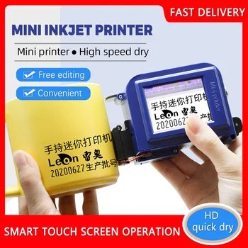Új kézi nyomtató Hordozható kis kódológép Csatlakozás telefonhoz Nagyobb pontosságú dátum logó Gyorsan száradó tintasugaras nyomtató